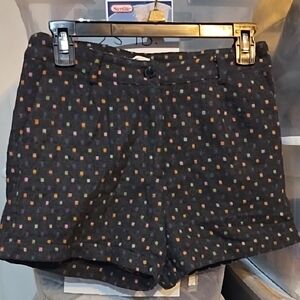 Love Riche Black Multicolor Patterned High Waist Shorts